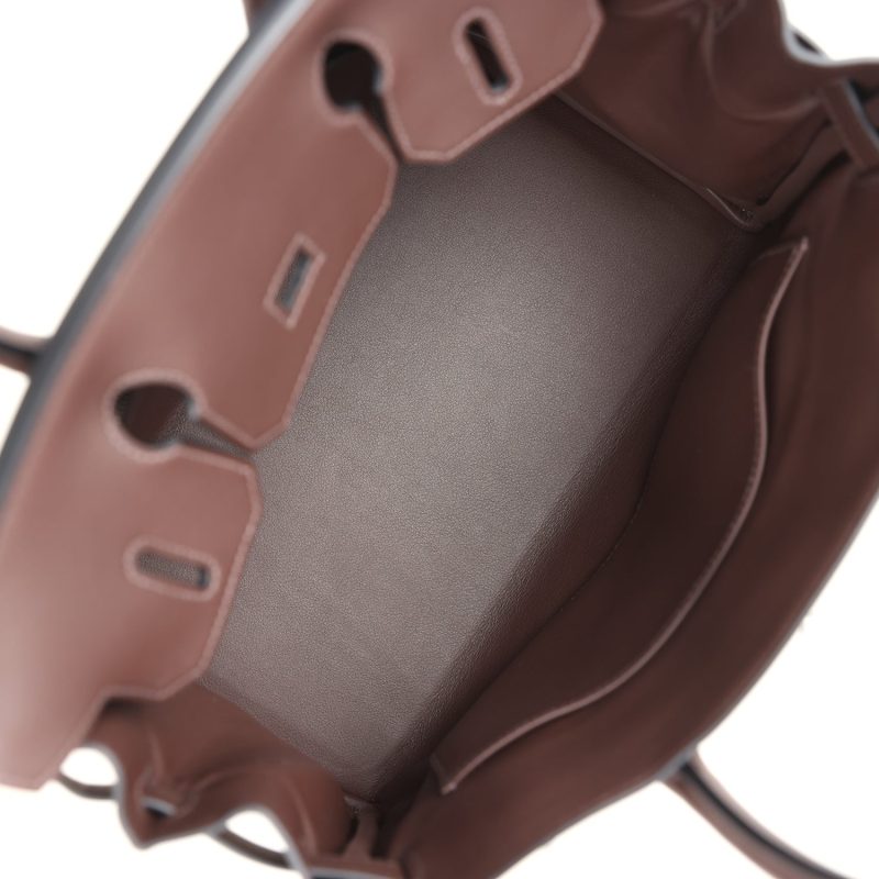 Hermes Birkin 30 Bivouac Ficelle Canvas and Moka Swift Palladium Hardware - Image 7