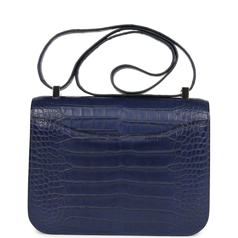 Hermes Constance 1-24 Bleu Saphir Matte Alligator Marquette Palladium Hardware - Image 4