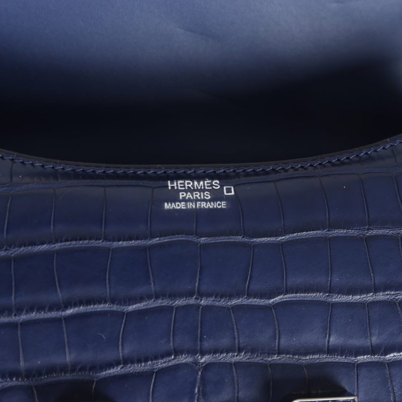 Hermes Constance 1-24 Bleu Saphir Matte Alligator Marquette Palladium Hardware - Image 7