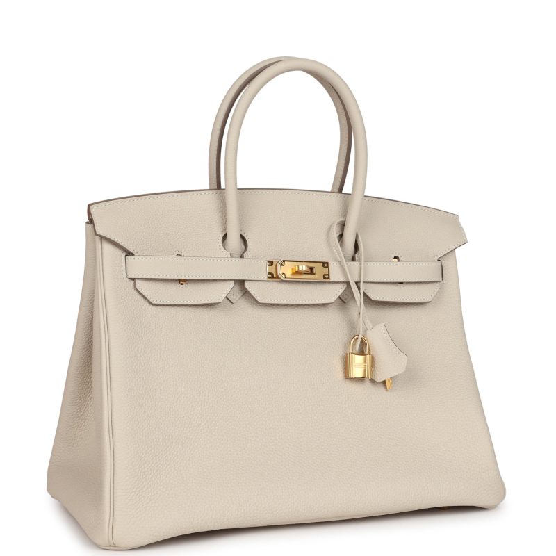 Hermes Birkin 35 Craie Togo Gold Hardware - Image 2