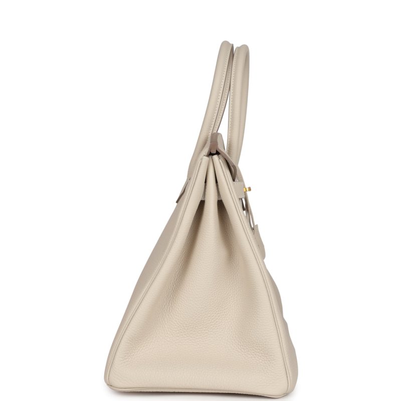 Hermes Birkin 35 Craie Togo Gold Hardware - Image 3