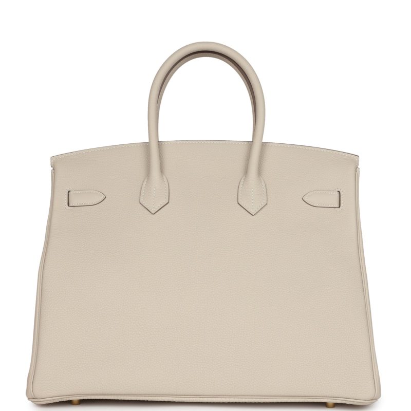 Hermes Birkin 35 Craie Togo Gold Hardware - Image 4