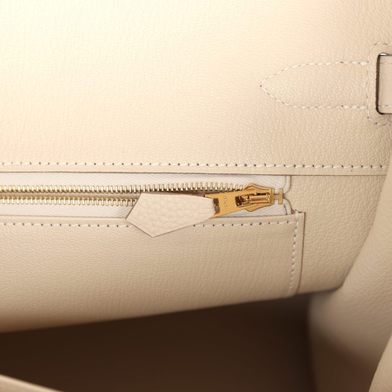 Hermes Birkin 35 Craie Togo Gold Hardware - Image 8