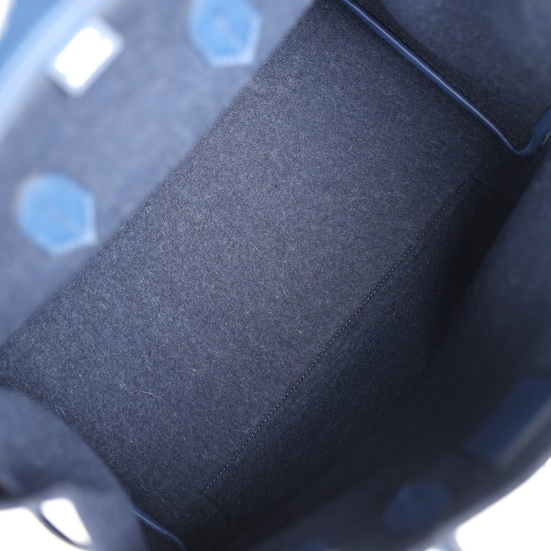 Hermes Birkin 35 Bleu Nuit Feutre Wool and Bleu De Malte Swift Palladium Hardware - Image 7