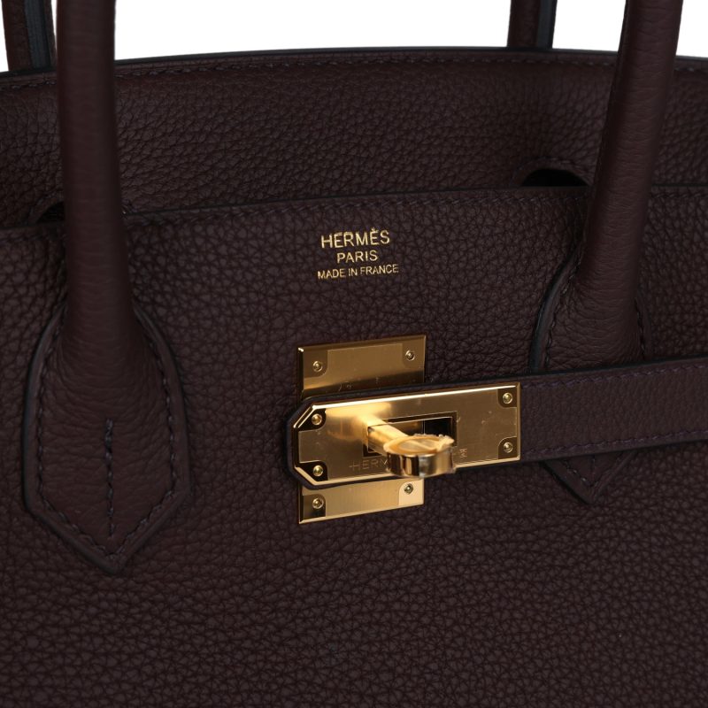 Hermes Birkin 30 Rouge Sellier Togo Gold Hardware - Image 6