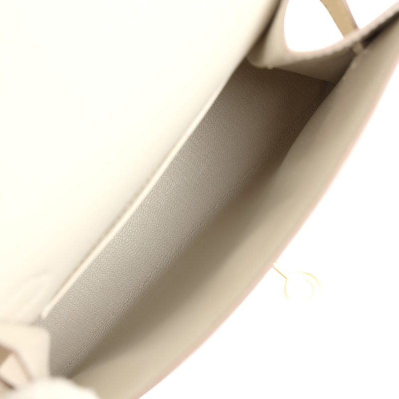 Hermes Kelly Sellier en Desordre 20 Craie Epsom Gold Hardware - Image 7