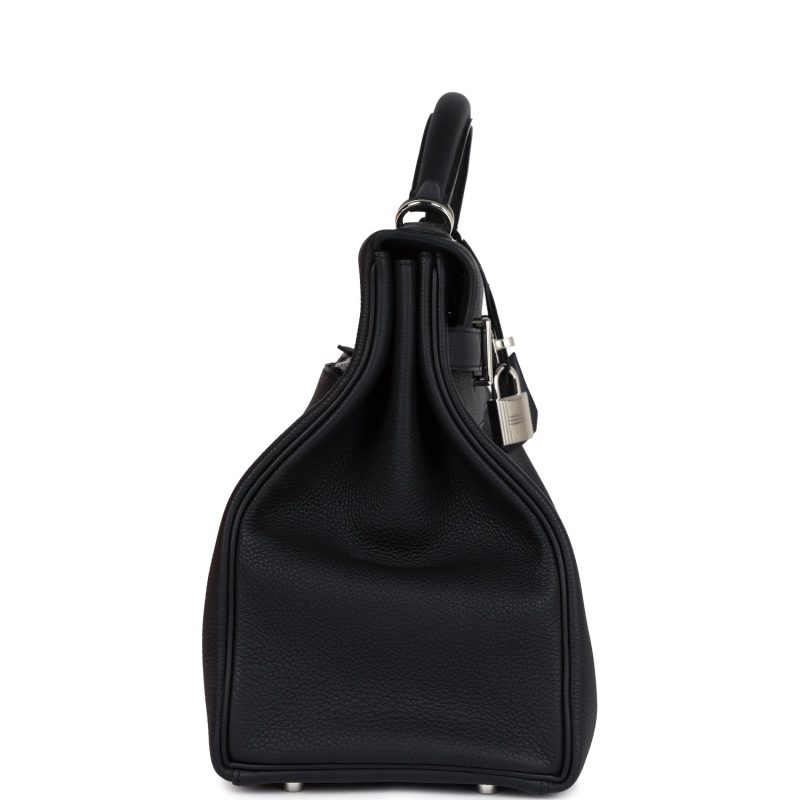 Hermes Kelly 42 Maxi Black Togo Palladium Hardware - Image 3