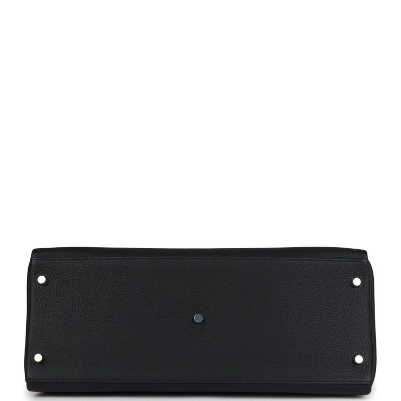 Hermes Kelly 42 Maxi Black Togo Palladium Hardware - Image 5