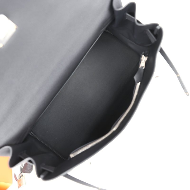 Hermes Kelly 42 Maxi Black Togo Palladium Hardware - Image 9