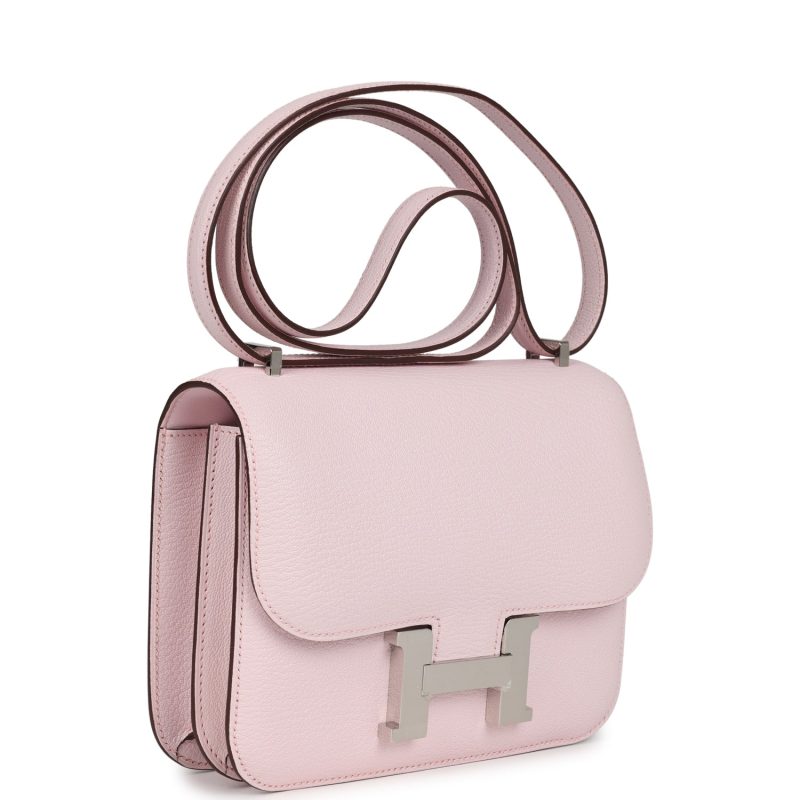 Hermes Constance 18 Rose Darling Chevre Mysore Palladium Hardware - Image 2