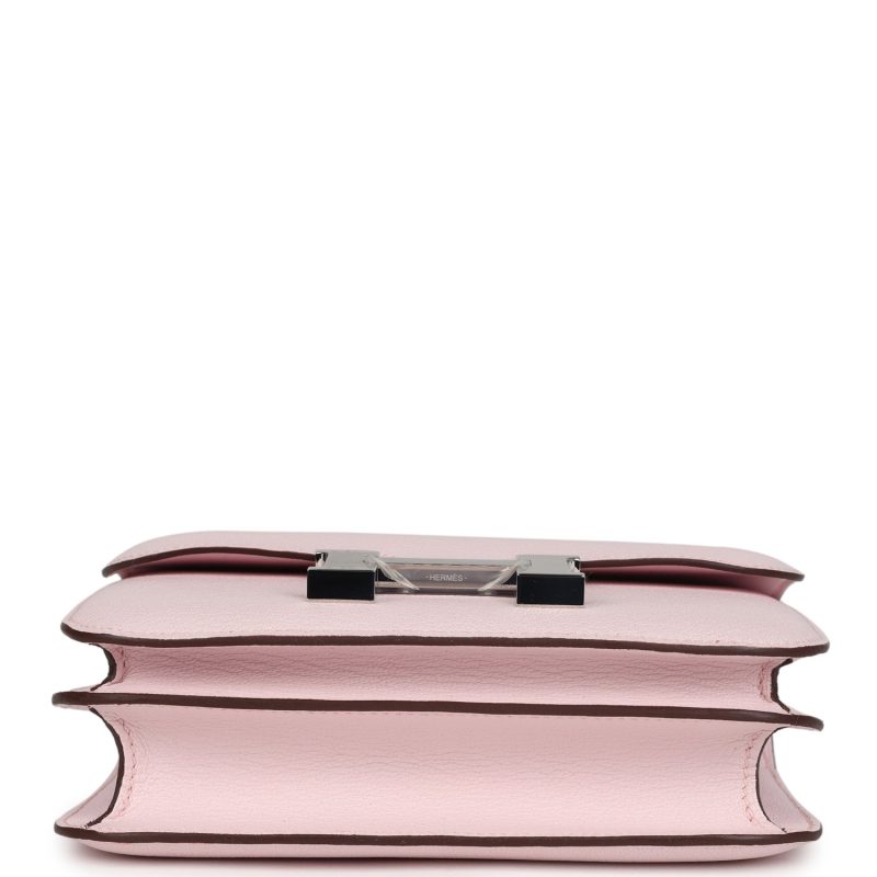 Hermes Constance 18 Rose Darling Chevre Mysore Palladium Hardware - Image 5