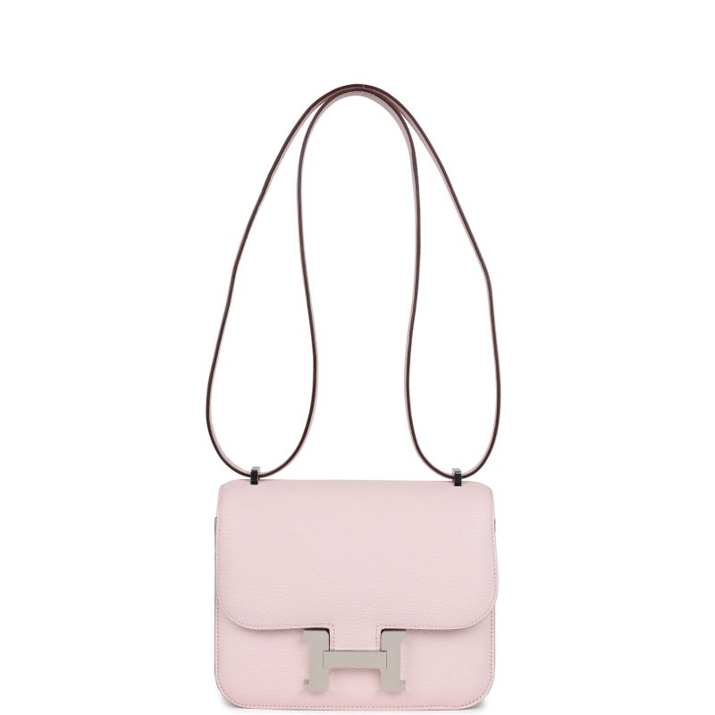Hermes Constance 18 Rose Darling Chevre Mysore Palladium Hardware - Image 6