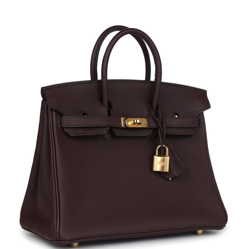 Hermes Birkin 25 Rouge Sellier Togo Gold Hardware - Image 2