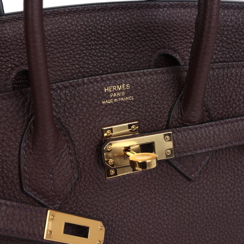 Hermes Birkin 25 Rouge Sellier Togo Gold Hardware - Image 6