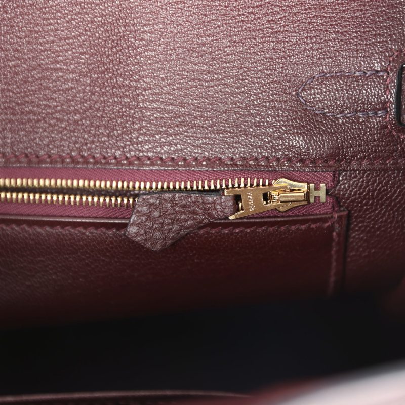 Hermes Birkin 25 Rouge Sellier Togo Gold Hardware - Image 8