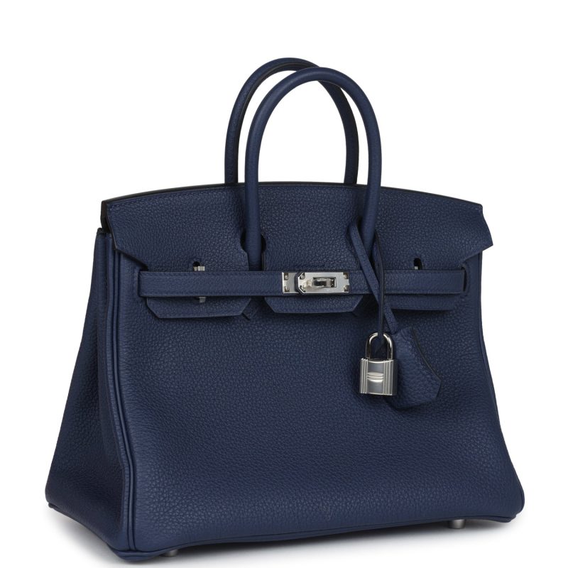 Hermes Birkin 25 Bleu Saphir Togo Palladium Hardware - Image 2
