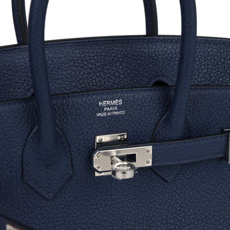 Hermes Birkin 25 Bleu Saphir Togo Palladium Hardware - Image 6
