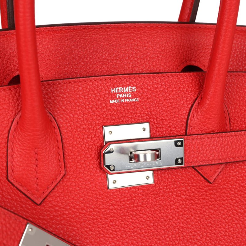 Hermes Birkin 30 Rouge de Coeur Togo Palladium Hardware - Image 6