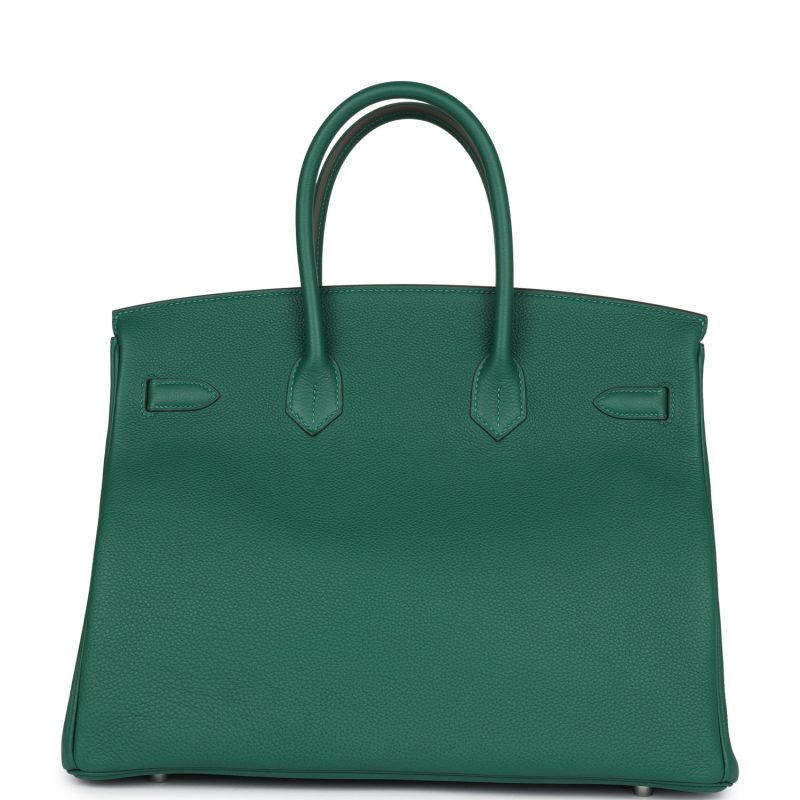 Hermes Birkin 35 Vert Moyen Togo Palladium Hardware - Image 4