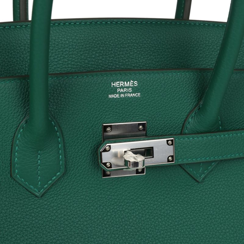 Hermes Birkin 35 Vert Moyen Togo Palladium Hardware - Image 6