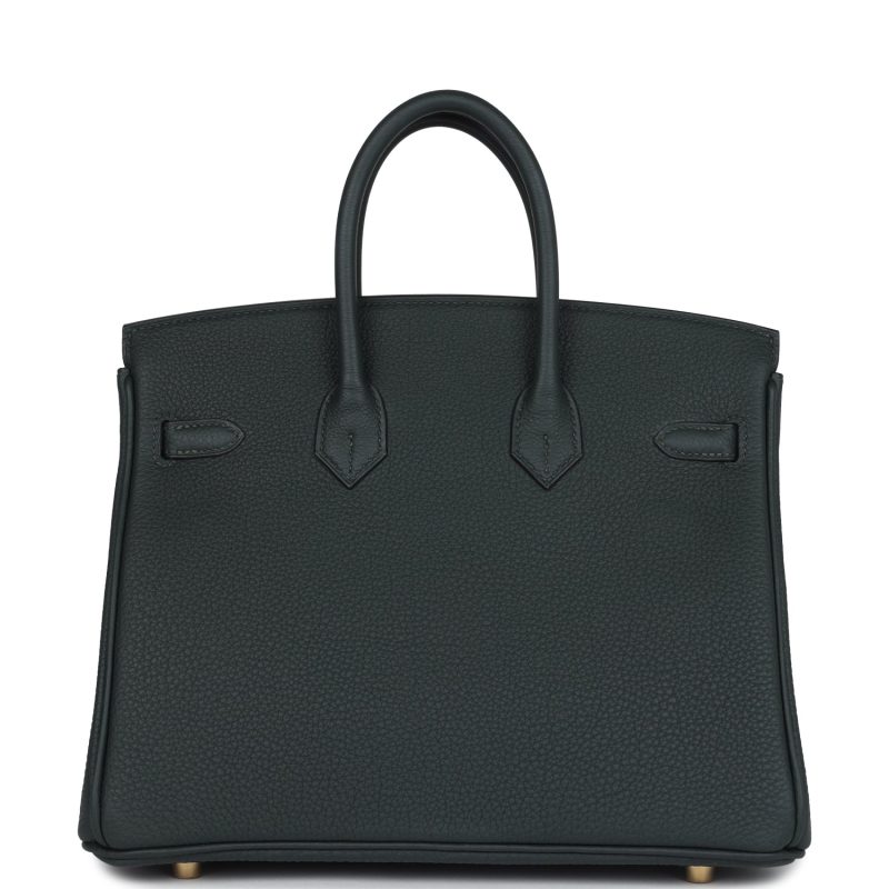 Hermes Birkin 25 Vert Fonce Togo Gold Hardware - Image 4