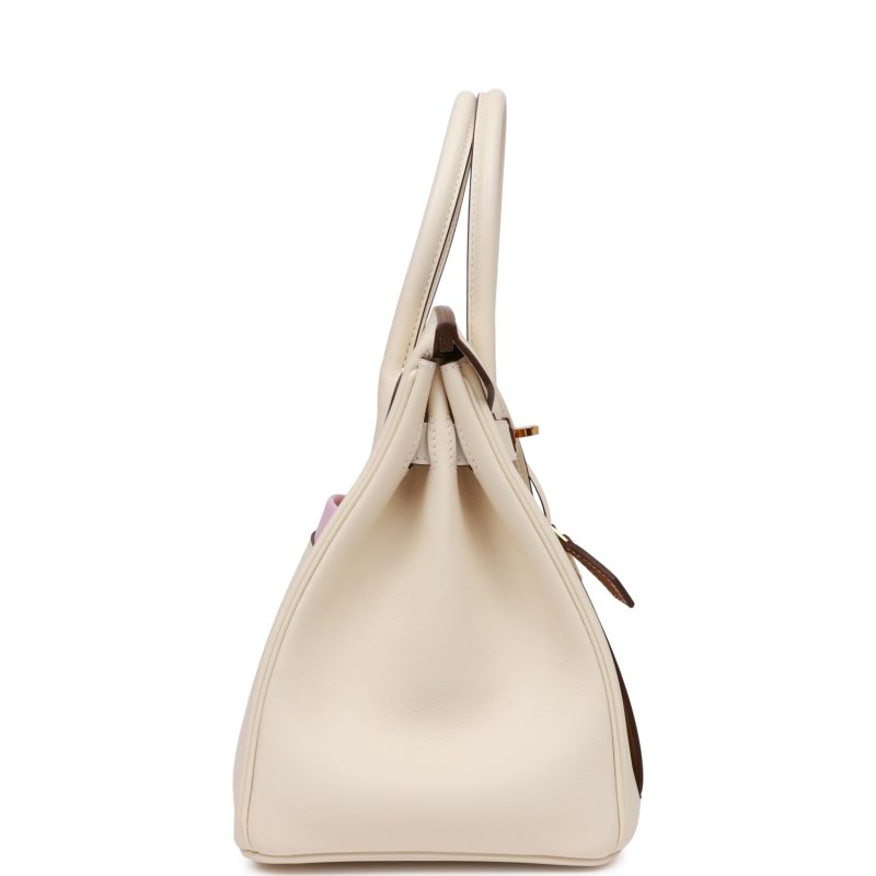 Hermes Colormatic Birkin 30 Nata, Chai and Cuivre Swift Gold Hardware - Image 3