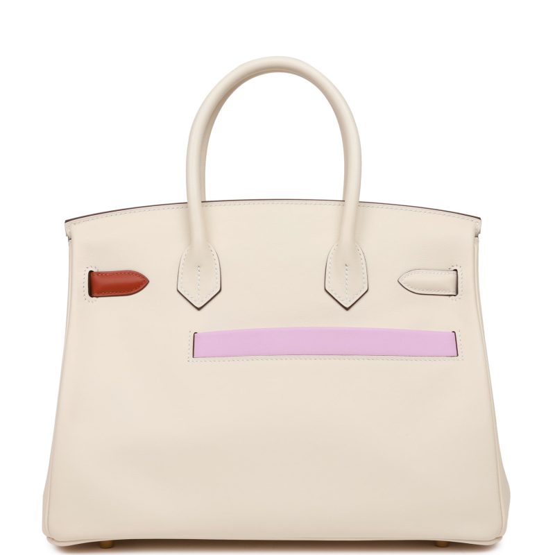 Hermes Colormatic Birkin 30 Nata, Chai and Cuivre Swift Gold Hardware - Image 4