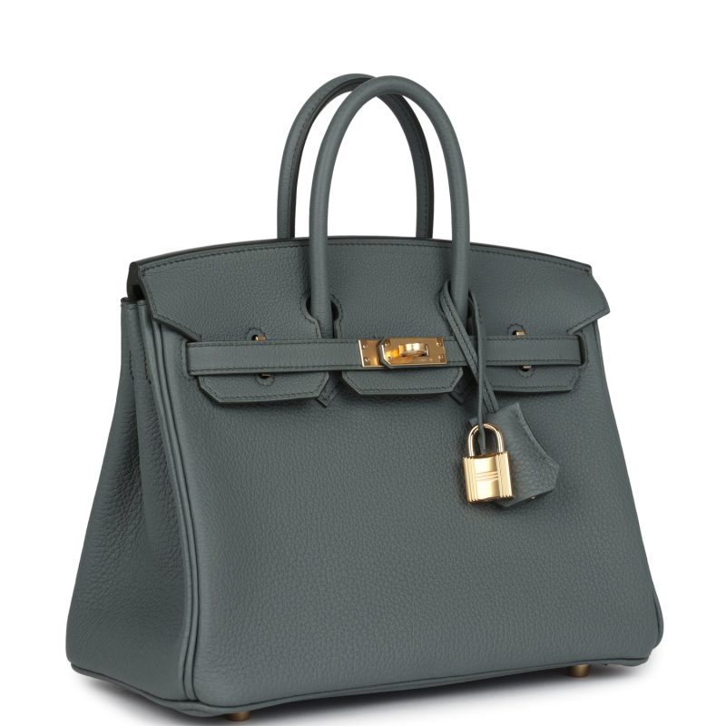 Hermes Birkin 25 Vert Amande Togo Gold Hardware - Image 2