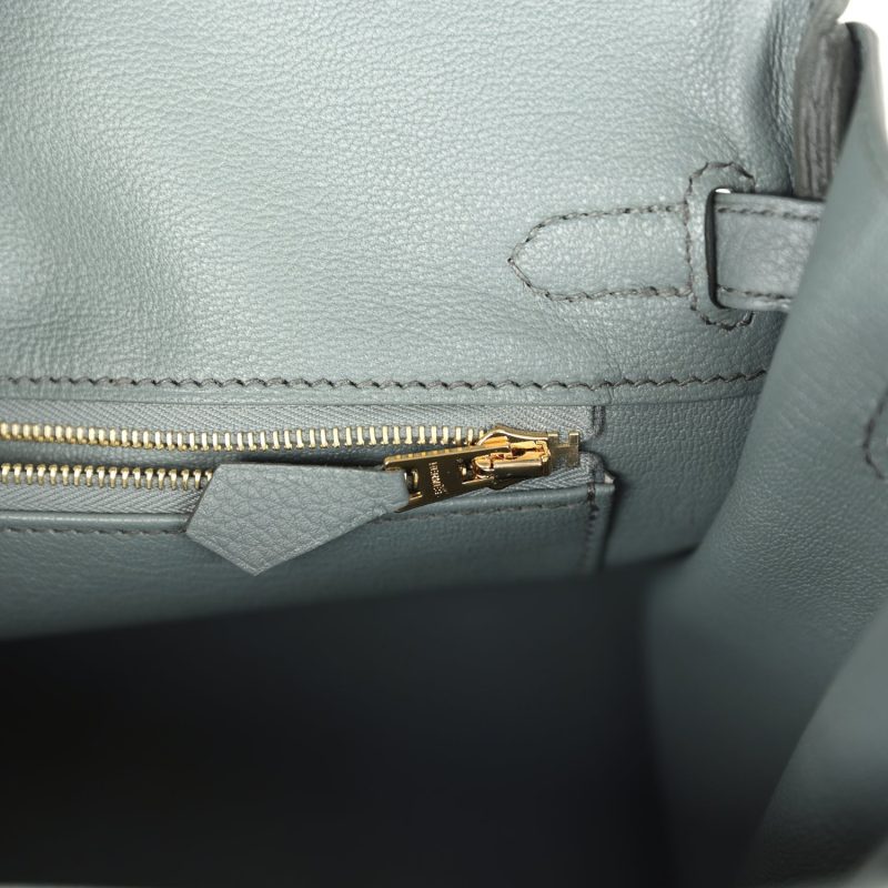 Hermes Birkin 25 Vert Amande Togo Gold Hardware - Image 8