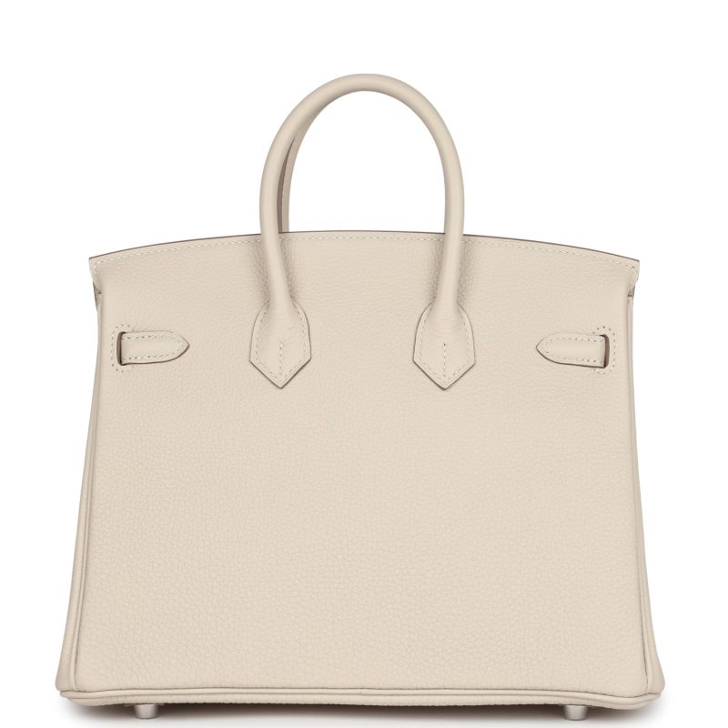 Hermes Birkin 25 Craie Togo Palladium Hardware - Image 4