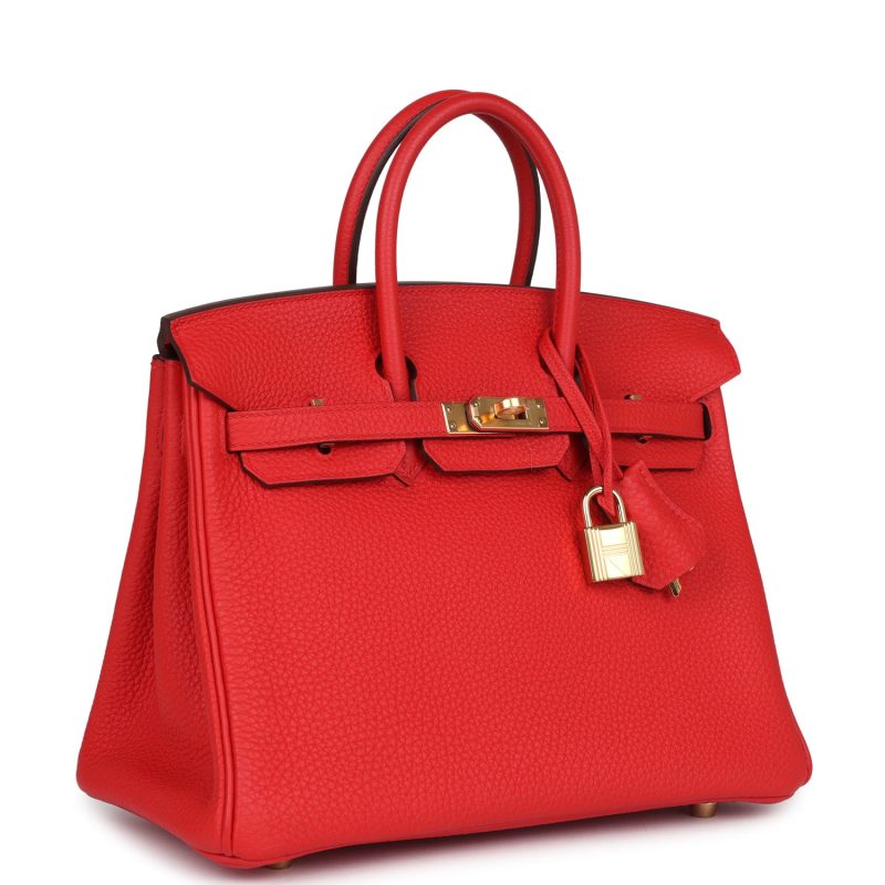Hermes Birkin 25 Rouge de Coeur Togo Gold Hardware - Image 2