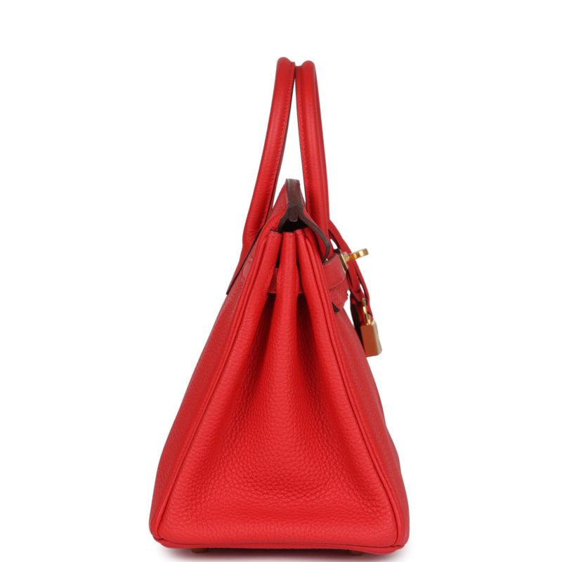 Hermes Birkin 25 Rouge de Coeur Togo Gold Hardware - Image 3