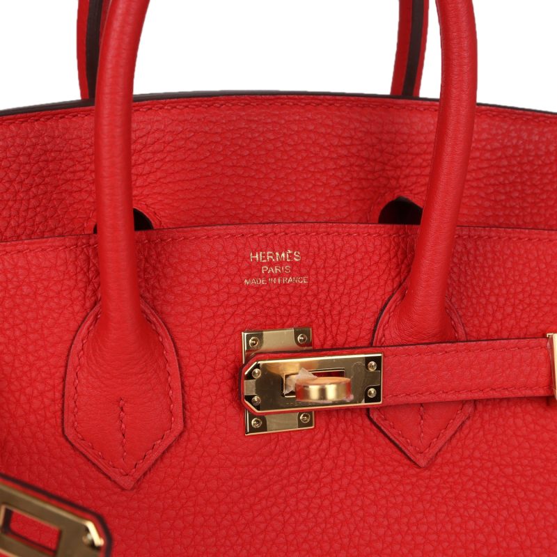 Hermes Birkin 25 Rouge de Coeur Togo Gold Hardware - Image 6
