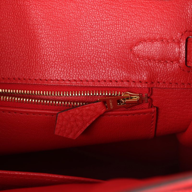 Hermes Birkin 25 Rouge de Coeur Togo Gold Hardware - Image 8