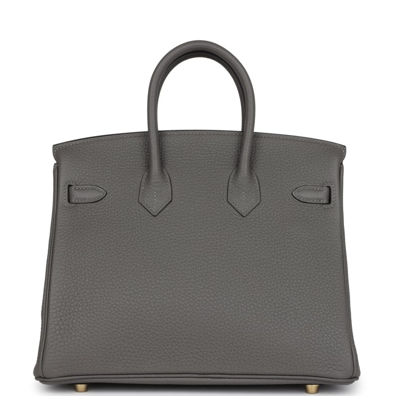 Hermes Birkin 25 Gris Meyer Togo Gold Hardware - Image 4