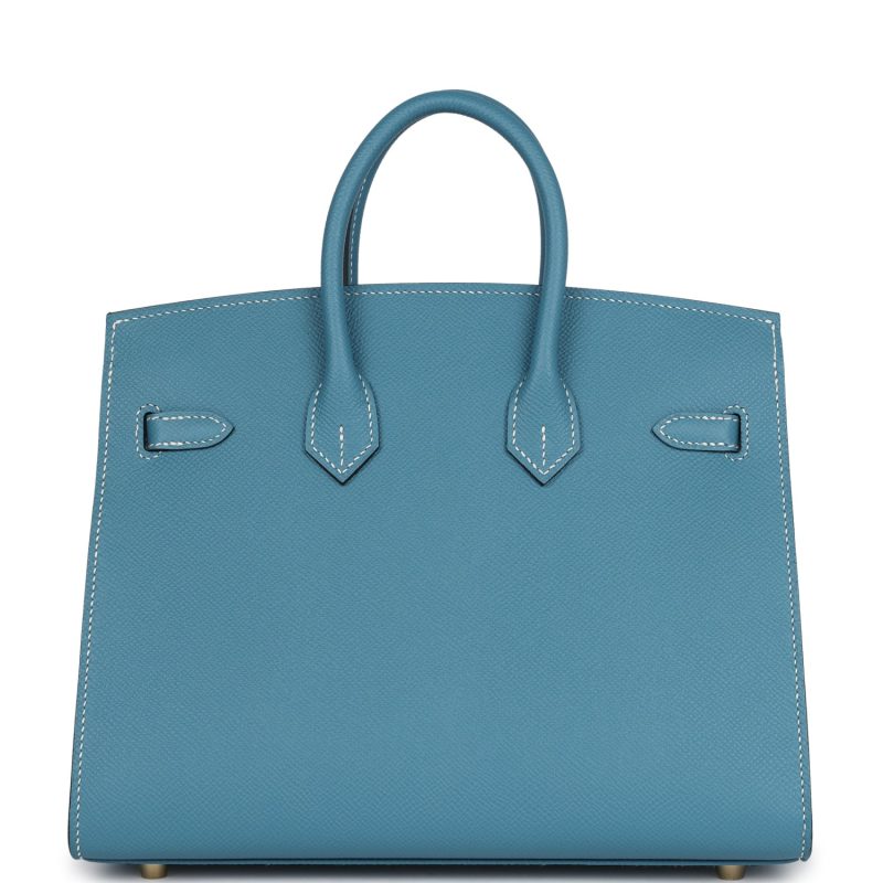 Hermes Birkin Sellier 25 Blue Jean Epsom Gold Hardware - Image 4