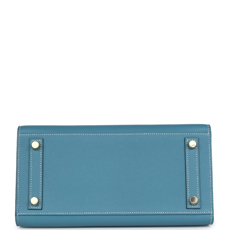 Hermes Birkin Sellier 25 Blue Jean Epsom Gold Hardware - Image 5