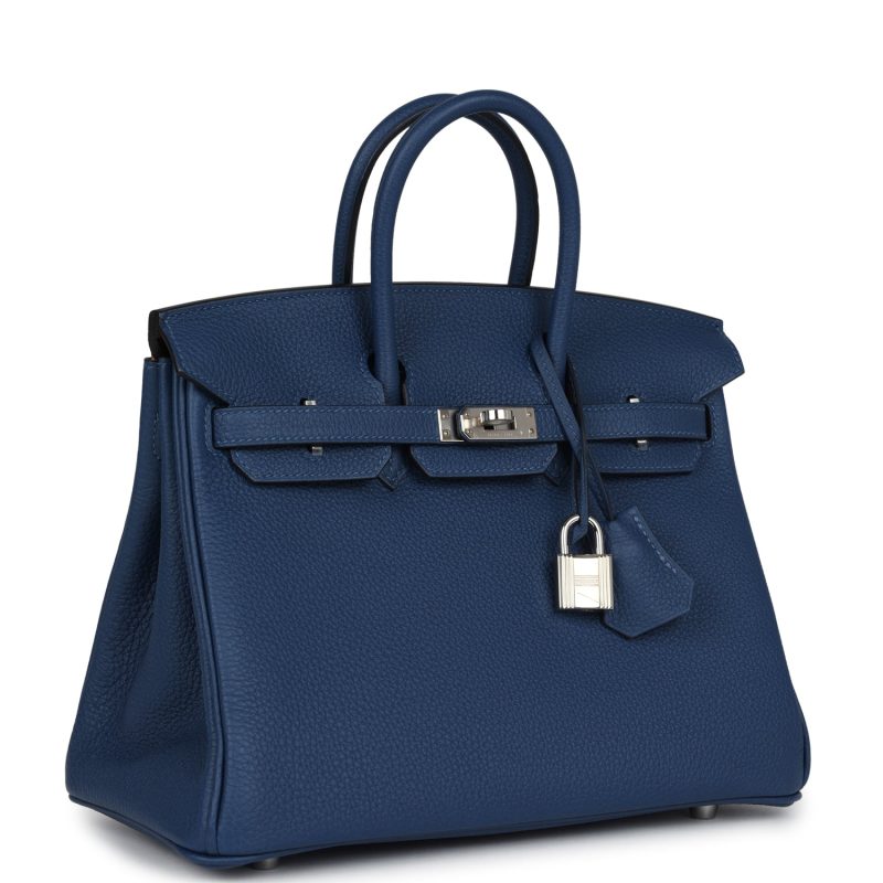 Hermes Birkin 25 Deep Bleu Verso Togo Palladium Hardware - Image 2