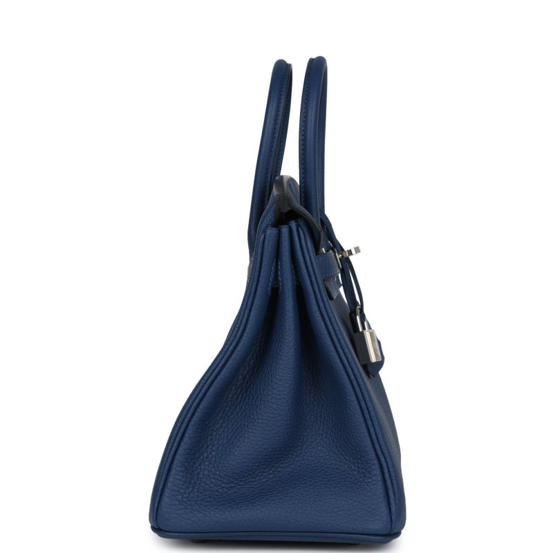 Hermes Birkin 25 Deep Bleu Verso Togo Palladium Hardware - Image 3