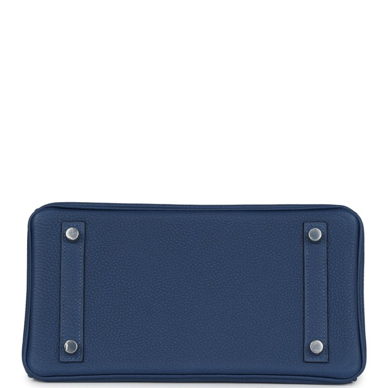 Hermes Birkin 25 Deep Bleu Verso Togo Palladium Hardware - Image 5