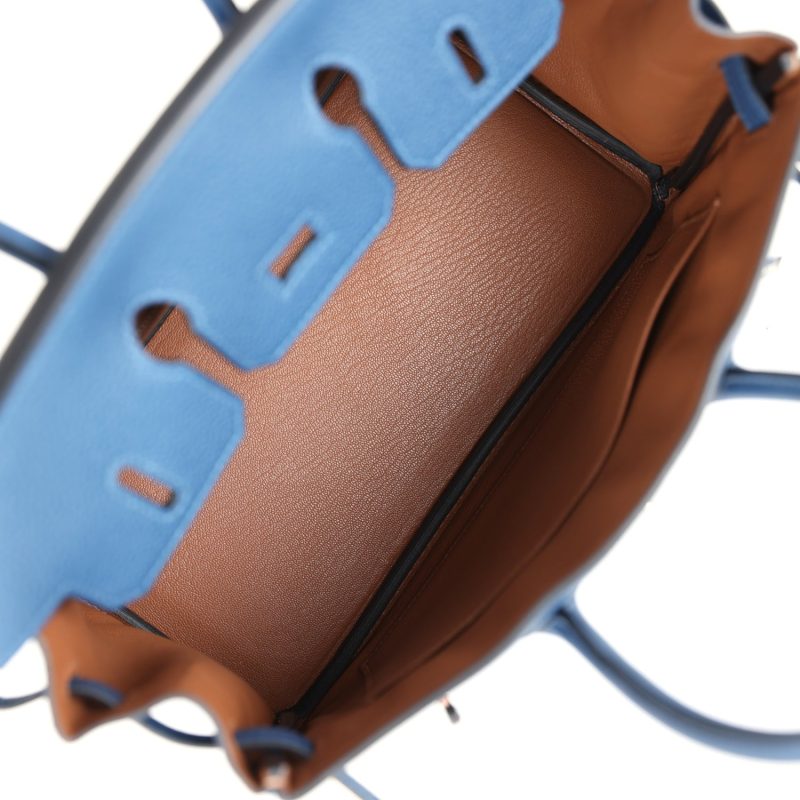 Hermes Birkin 25 Deep Bleu Verso Togo Palladium Hardware - Image 7