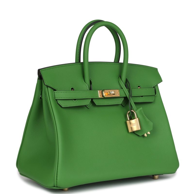 Hermes Birkin 25 Vert Yucca Swift Gold Hardware - Image 2