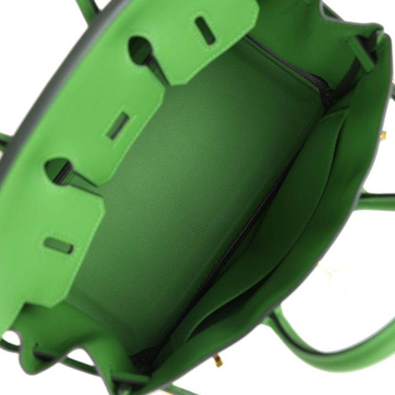 Hermes Birkin 25 Vert Yucca Swift Gold Hardware - Image 7