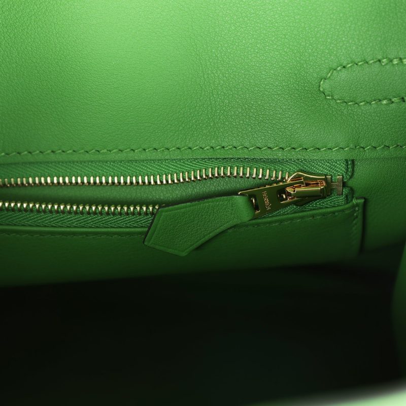Hermes Birkin 25 Vert Yucca Swift Gold Hardware - Image 8