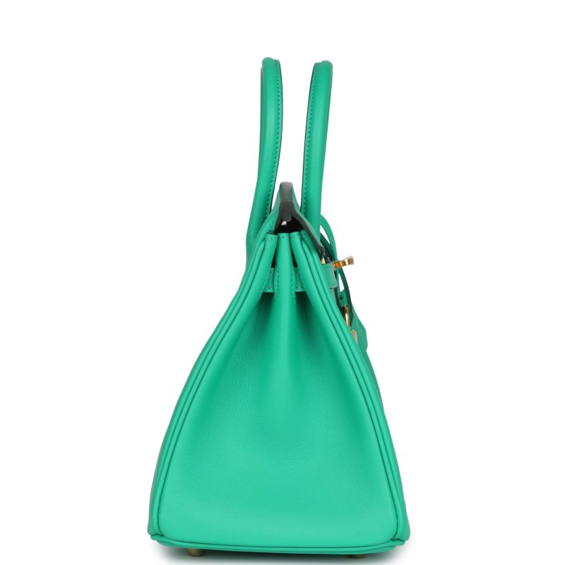 Hermes Birkin 25 Menthe Swift Gold Hardware - Image 3