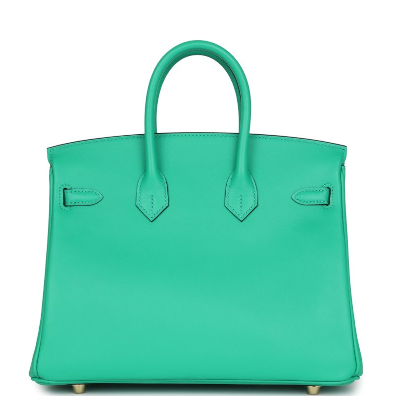 Hermes Birkin 25 Menthe Swift Gold Hardware - Image 4