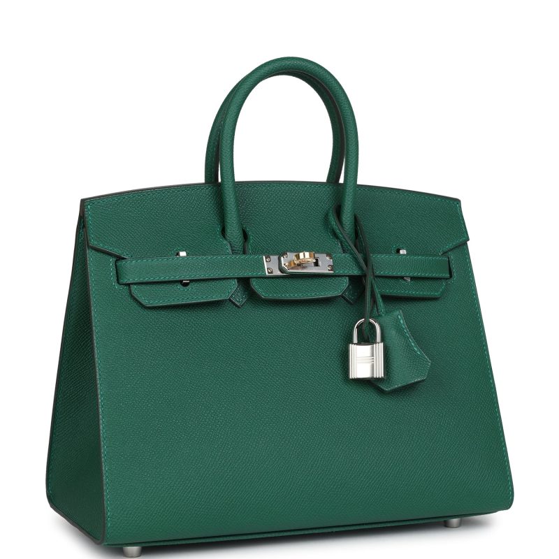 Hermes Birkin Sellier 25 Vert Moyen Epsom Electrum Hardware - Image 2