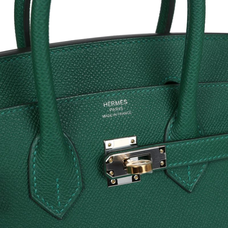 Hermes Birkin Sellier 25 Vert Moyen Epsom Electrum Hardware - Image 6