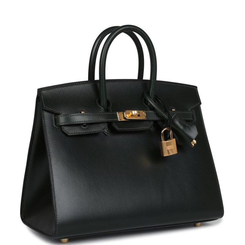 Hermes Birkin Sellier 25 Vert Fonce Box Gold Hardware - Image 2