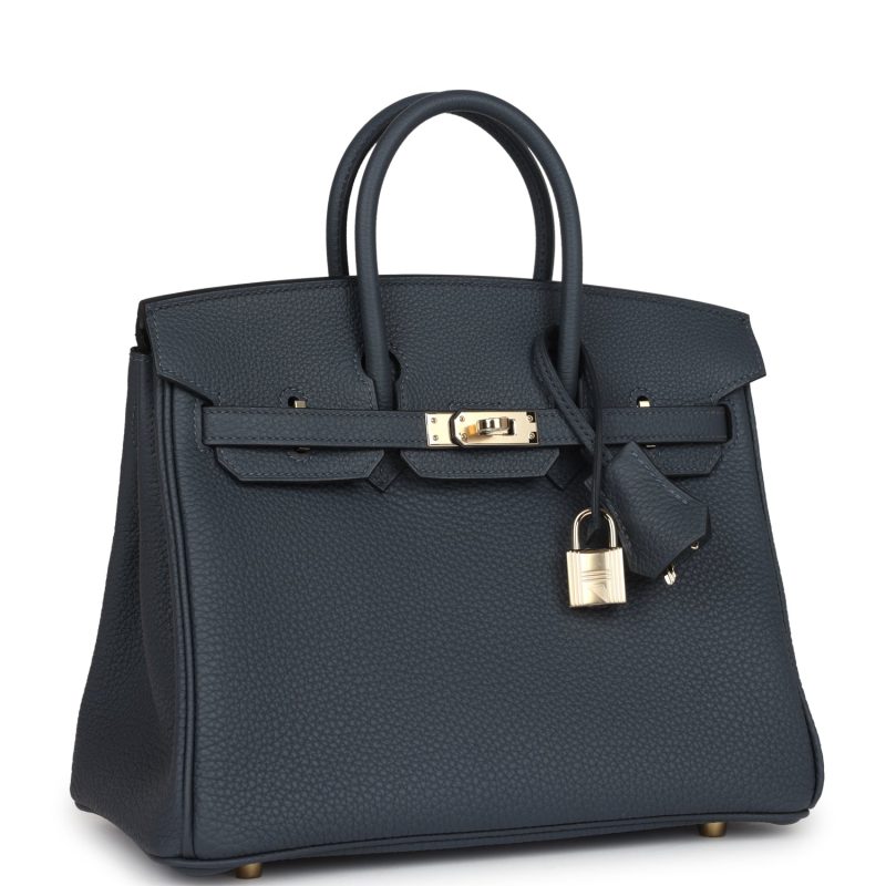 Hermes Birkin 25 Gris Misty Togo Permabrass Hardware - Image 2